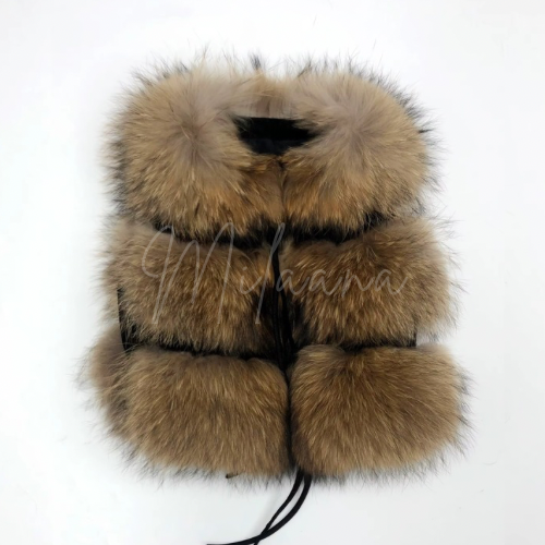 Raccoon Fur 3 Row Gilet