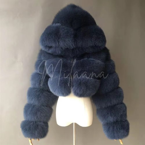 Fox Fur Hooded Bomber