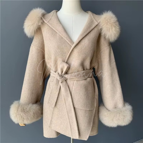 Cashmere & Fox Fur Coat
