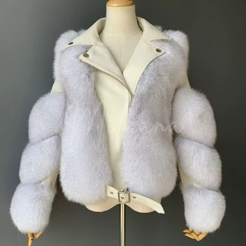 Fox Fur & Leather Coat
