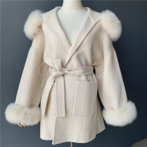 Cashmere & Fox Fur Coat