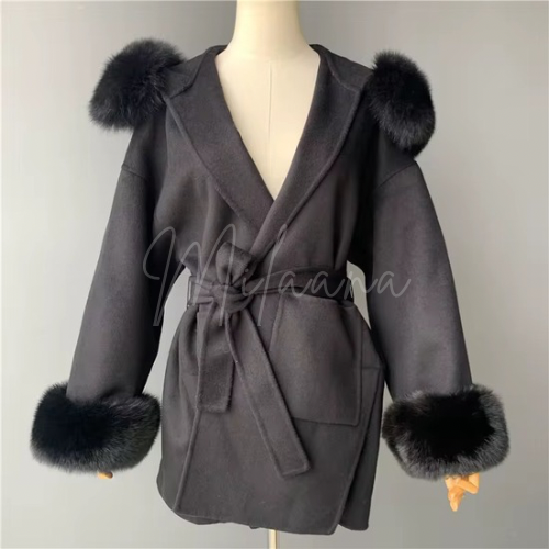 Cashmere & Fox Fur Coat