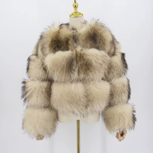 3 Row Raccoon Fur Coat