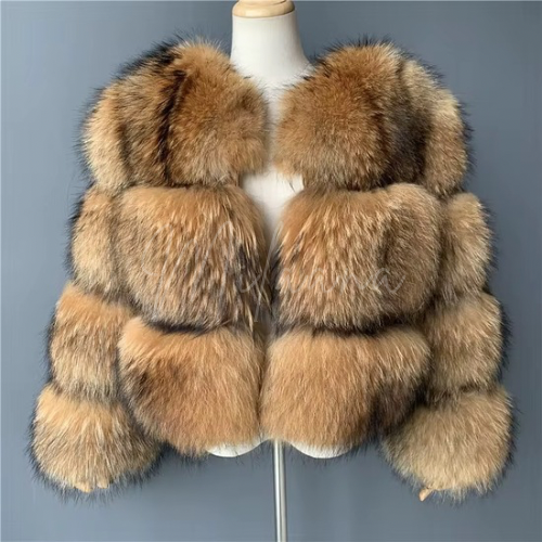 3 Row Raccoon Fur Coat