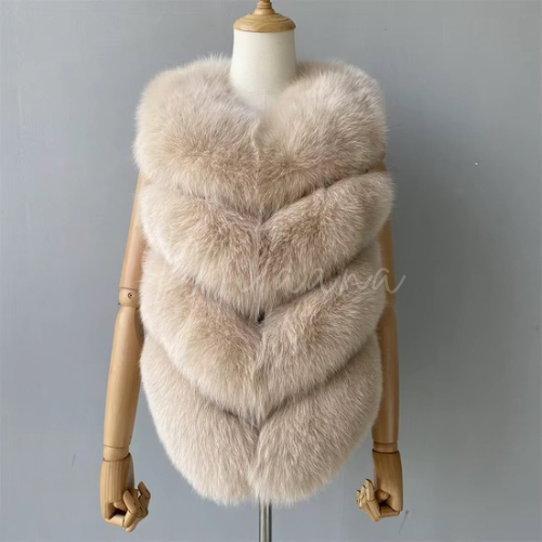 Fox Fur 4 Row Gilet