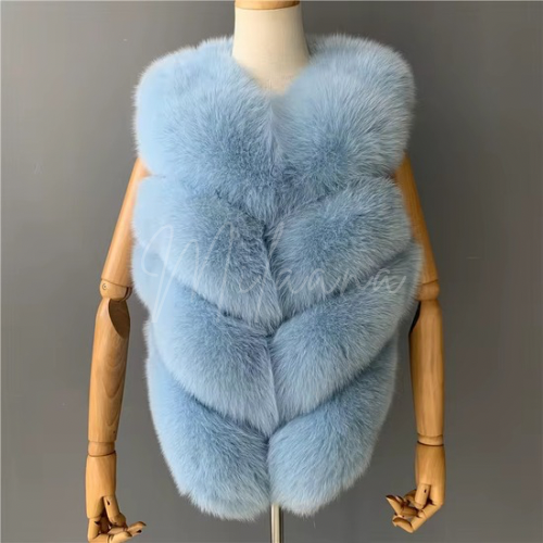 Fox Fur 4 Row Gilet