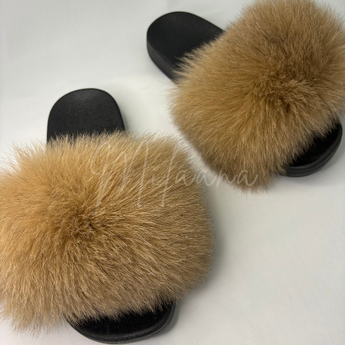 Light Brown Fur Sliders