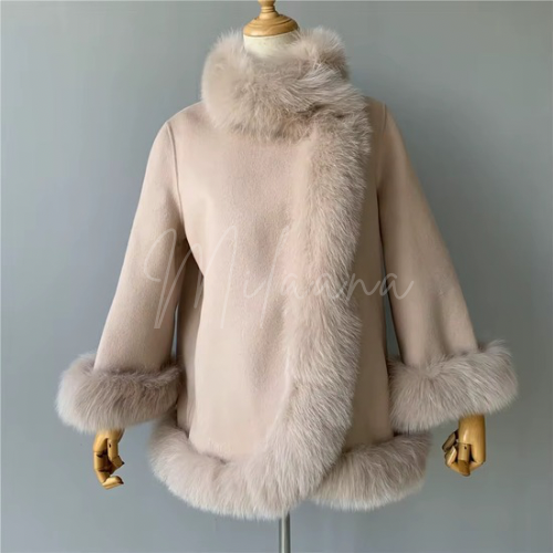 Cashmere & Fox Fur Cape