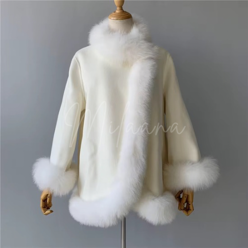 Cashmere & Fox Fur Cape