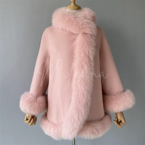 Cashmere & Fox Fur Cape