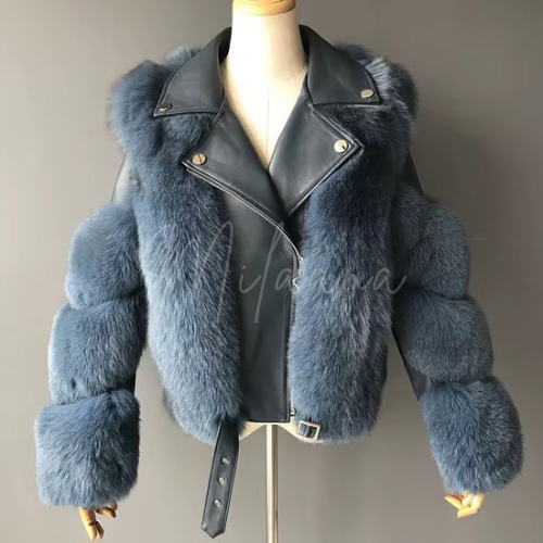 Fox Fur & Leather Coat