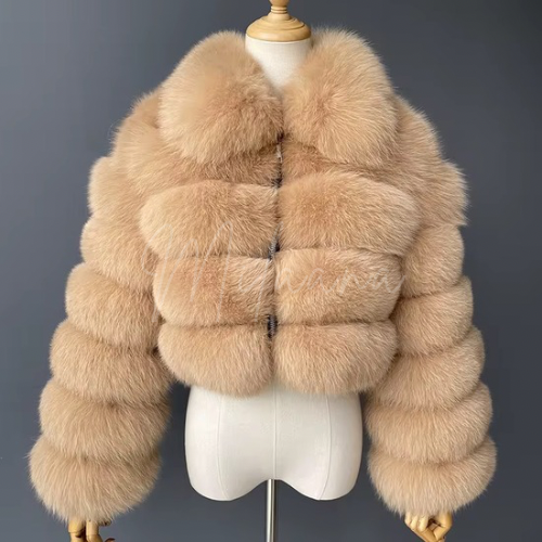 Fox Fur 4 Row Collared Coat