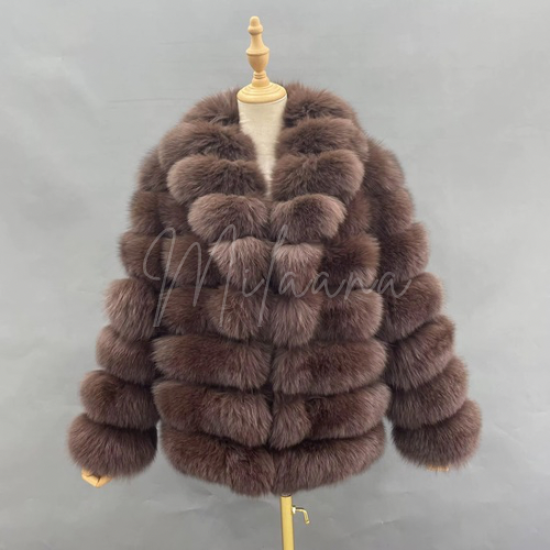Fox Fur 7 Row Collared Coat