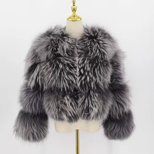 3 Row Raccoon Fur Coat