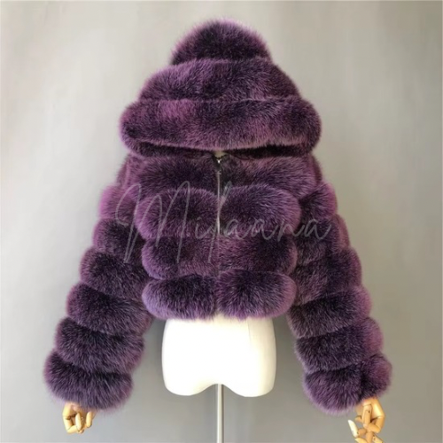 Fox Fur Hooded Bomber