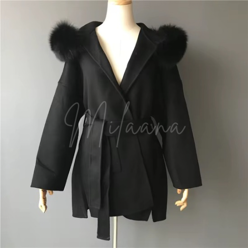 Cashmere & Fox Fur Coat
