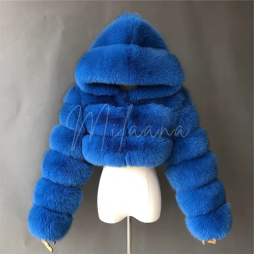 Fox Fur Hooded Bomber