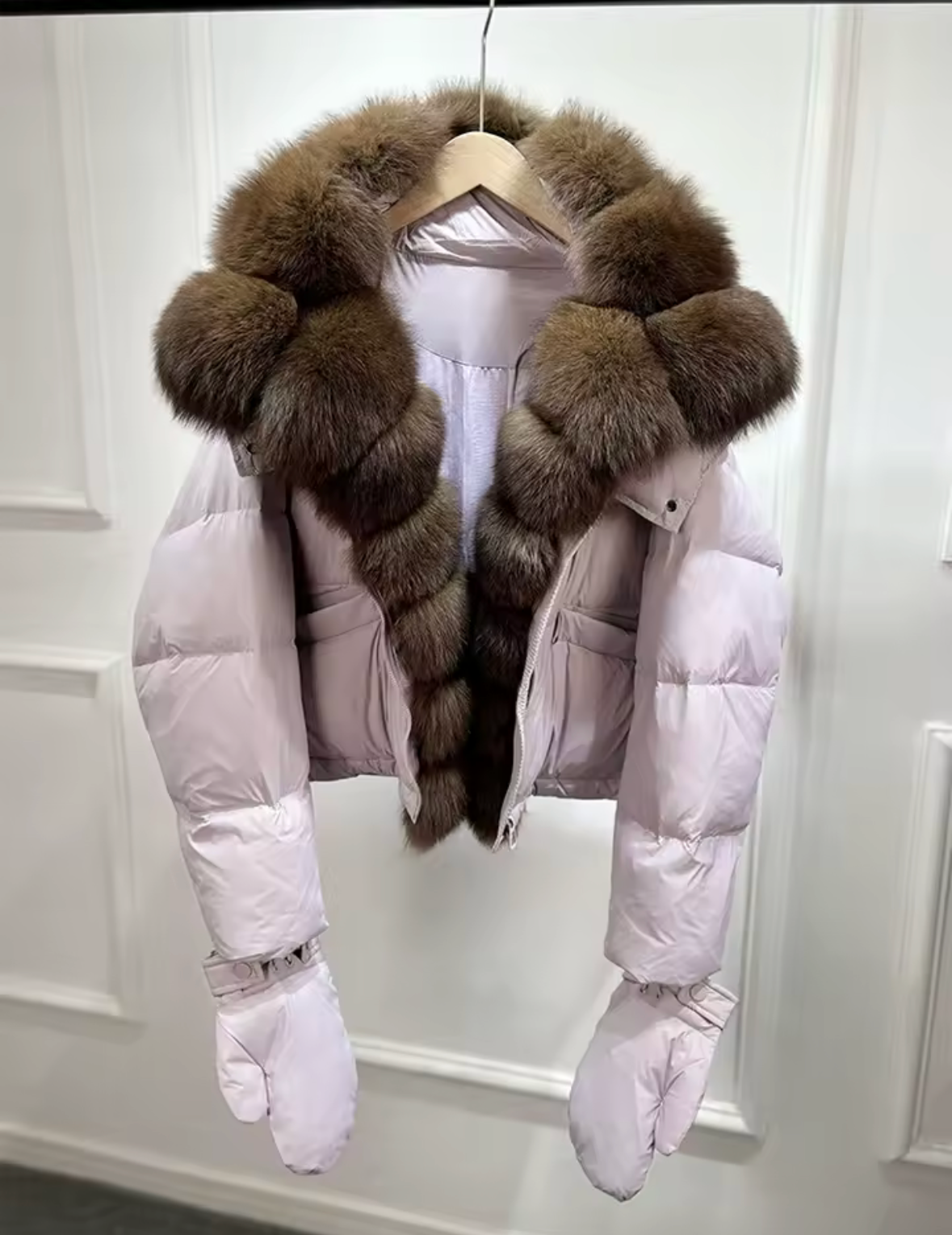 Duck Down Coat With Gloves